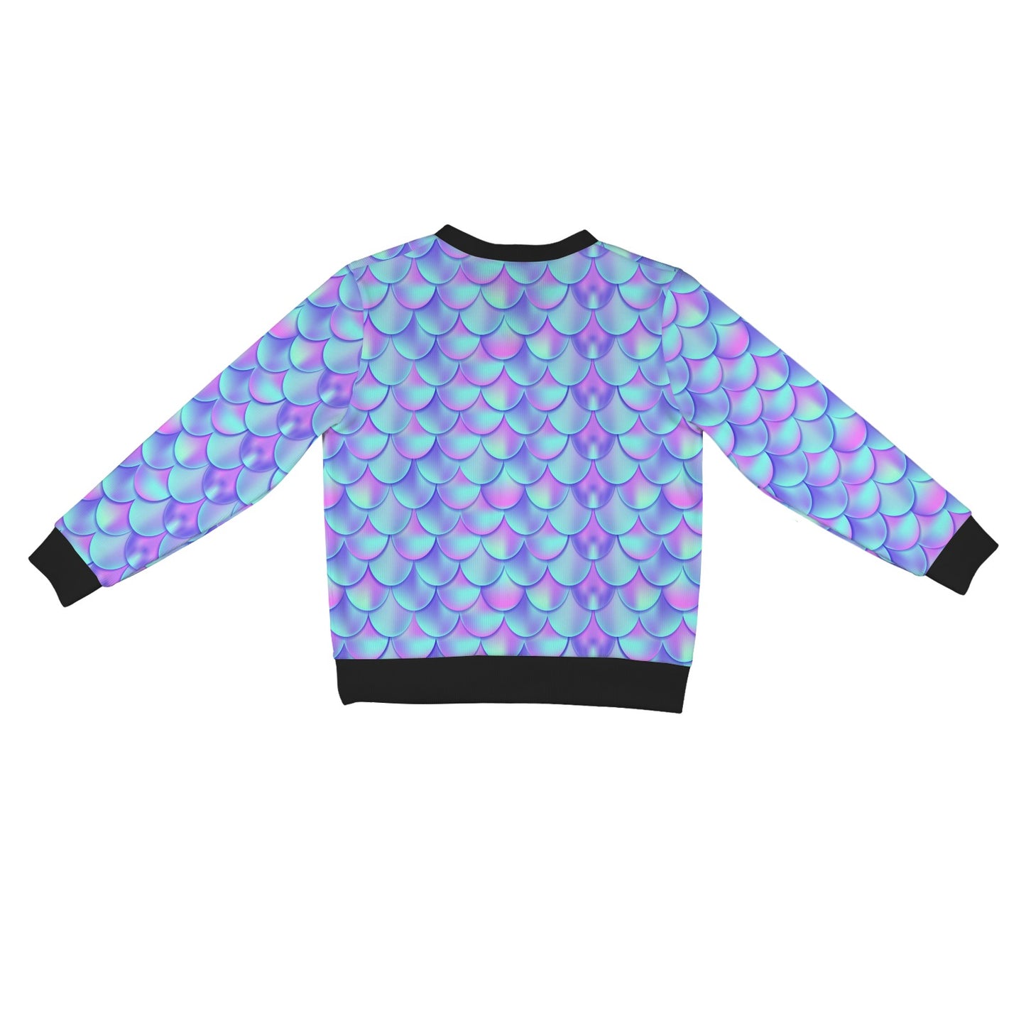 Mermaid Tail Design Print Pattern Women's Cardigan