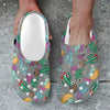 Cactus Colorful Print Pattern Unisex Clogs Shoes