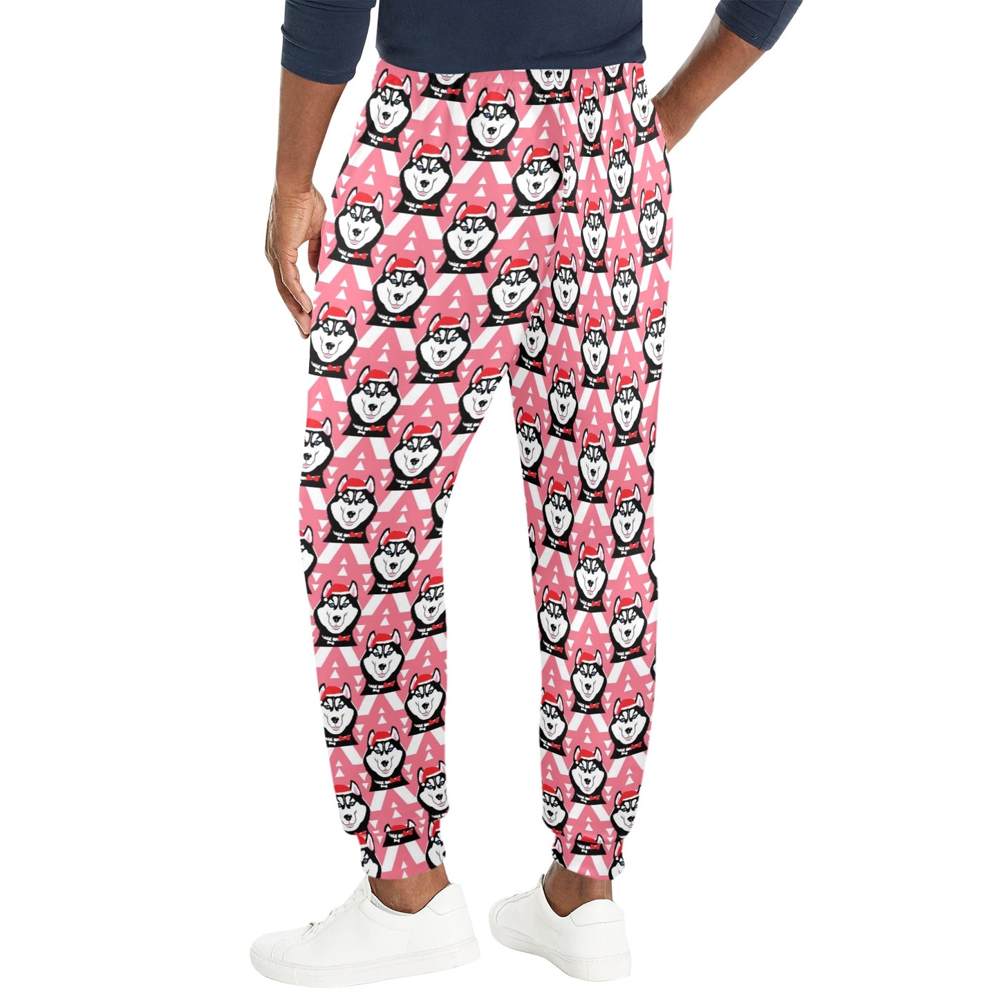 Siberian Huskies Christmas Themed Print Design LKS302 Men's Casual Track Pants