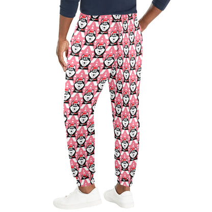 Siberian Huskies Christmas Themed Print Design LKS302 Men's Casual Track Pants