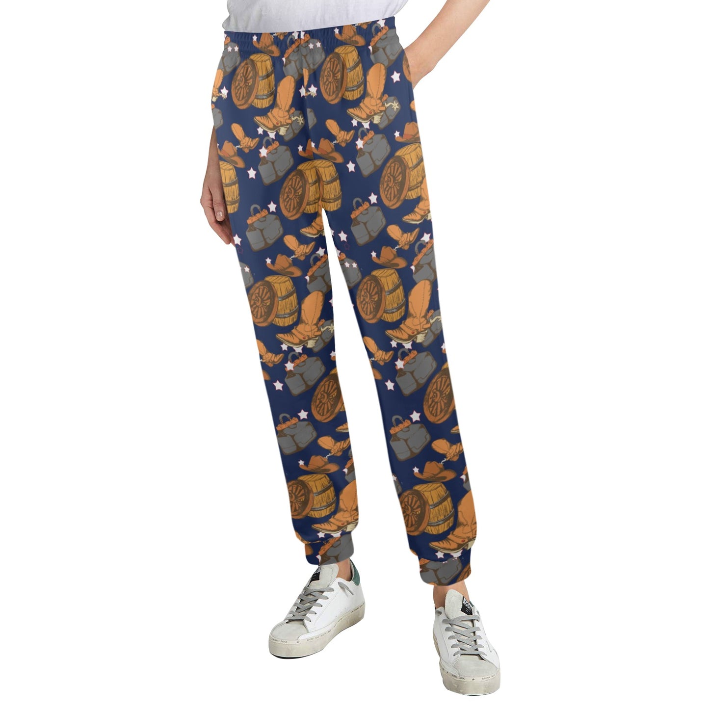 Cowboy Pattern Print Design 03 Women's Casual Track Pants