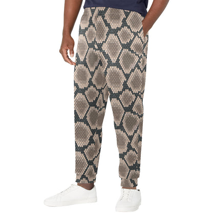 Snake Skin Design Print Men's Casual Track Pants