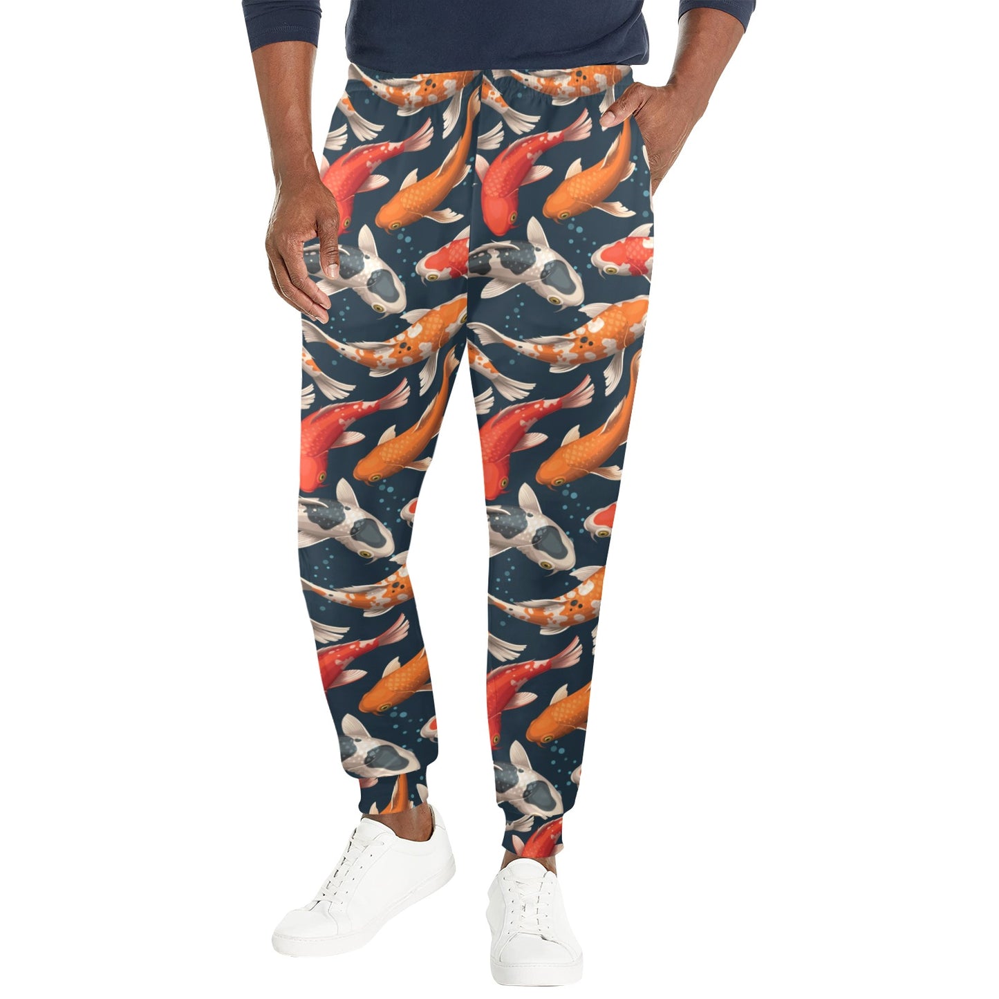 Koi Carp Cute Design Themed Print Men's Casual Track Pants