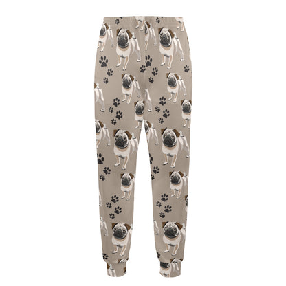 Pug Pattern Print Design A04 Men's Casual Track Pants
