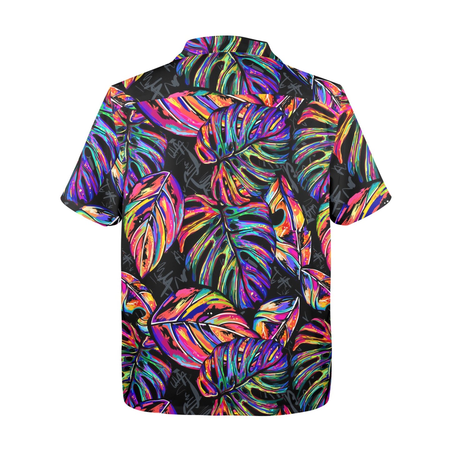 Neon Color Tropical Palm Leaves Men's Hawaiian Shirt