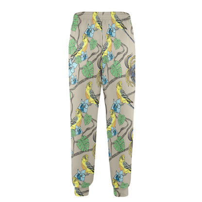 Parakeet Pattern Print Design A02 Men's Casual Track Pants