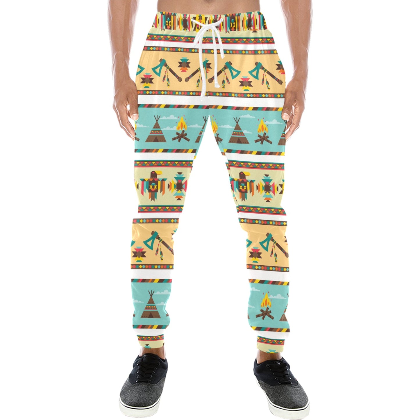American indian Life Pattern Men's Sweatpants