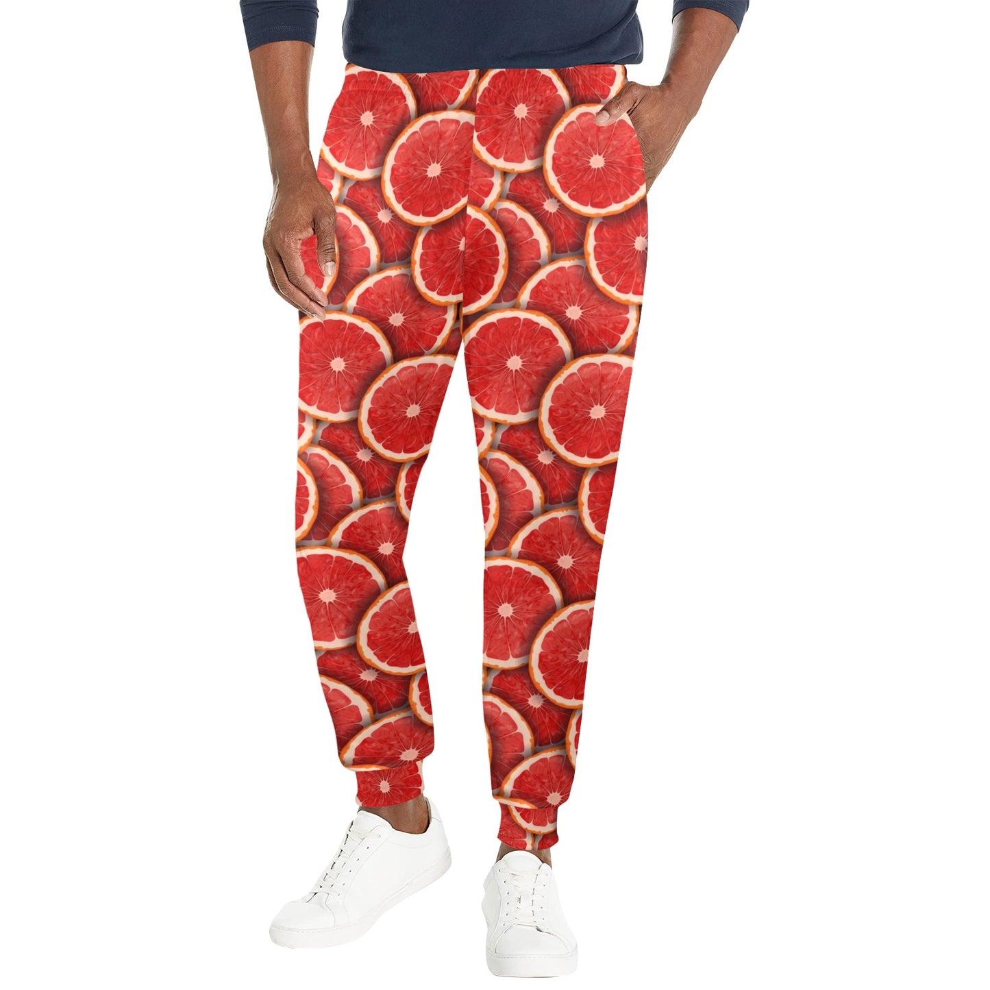 Grapefruit Pattern Print Design GF05 Men's Casual Track Pants