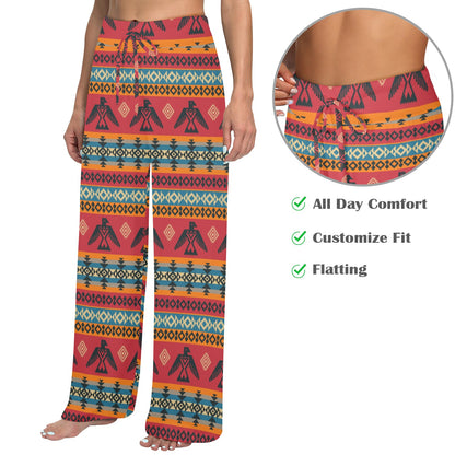 Eagles Native American Design Women's Wide Leg Lounge Pants