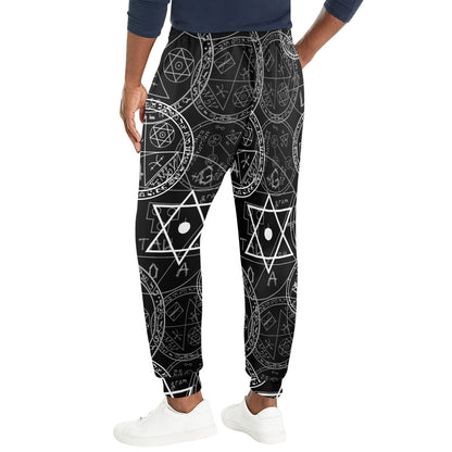 Pentagram Pattern Print Design A01 Men's Casual Track Pants