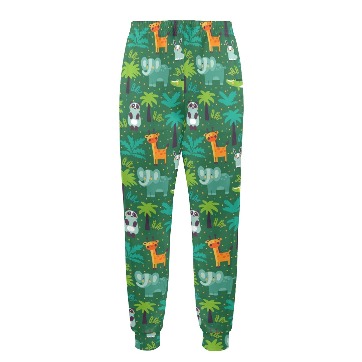 Zoo Animal Design Print Pattern JJ0411 Men's Casual Track Pants