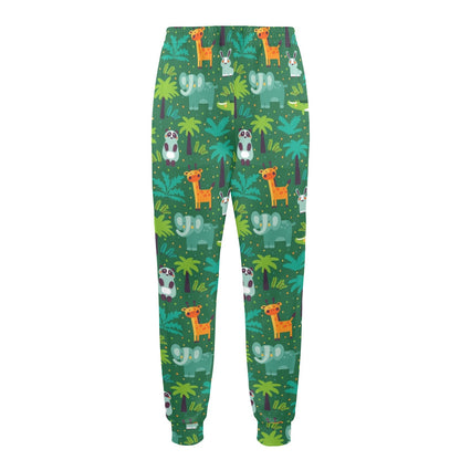 Zoo Animal Design Print Pattern JJ0411 Men's Casual Track Pants