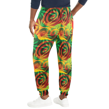Rastafarian Pattern Print Design A01 Men's Casual Track Pants