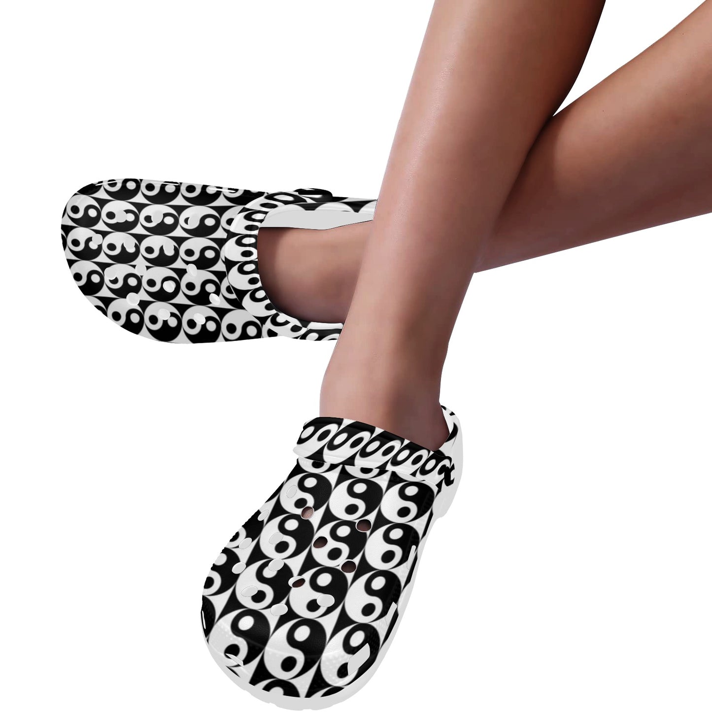 Yin Yang Classic Pattern Design Print Unisex Clogs Shoes