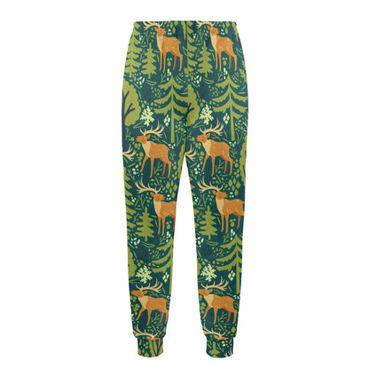 elk Design Print Pattern JJ0198 Men's Casual Track Pants