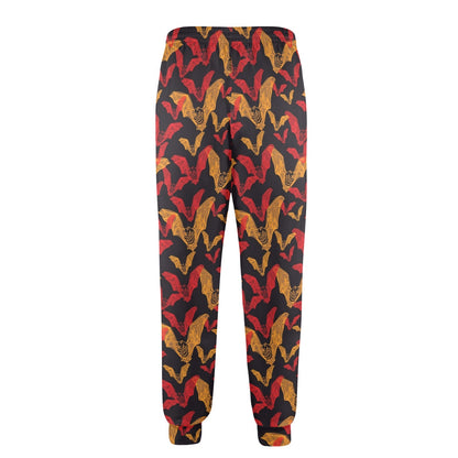 Bat Pattern Print Design 01 Men's Casual Track Pants