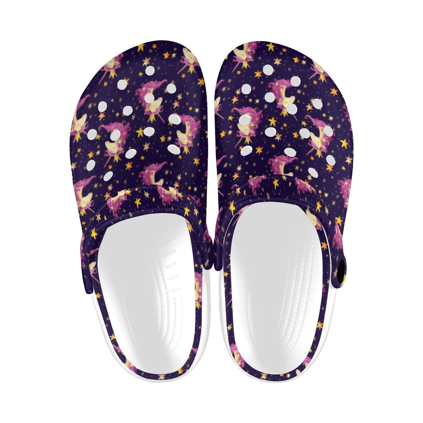 Unicorn Princess Star Sparkle Unisex Clogs Shoes