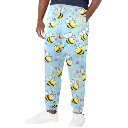 Bee Pattern Print Design BEE03 Men's Casual Track Pants