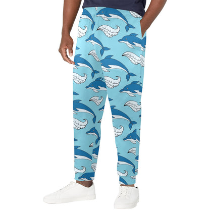 dolphin Design Print Pattern JJ0132 Men's Casual Track Pants