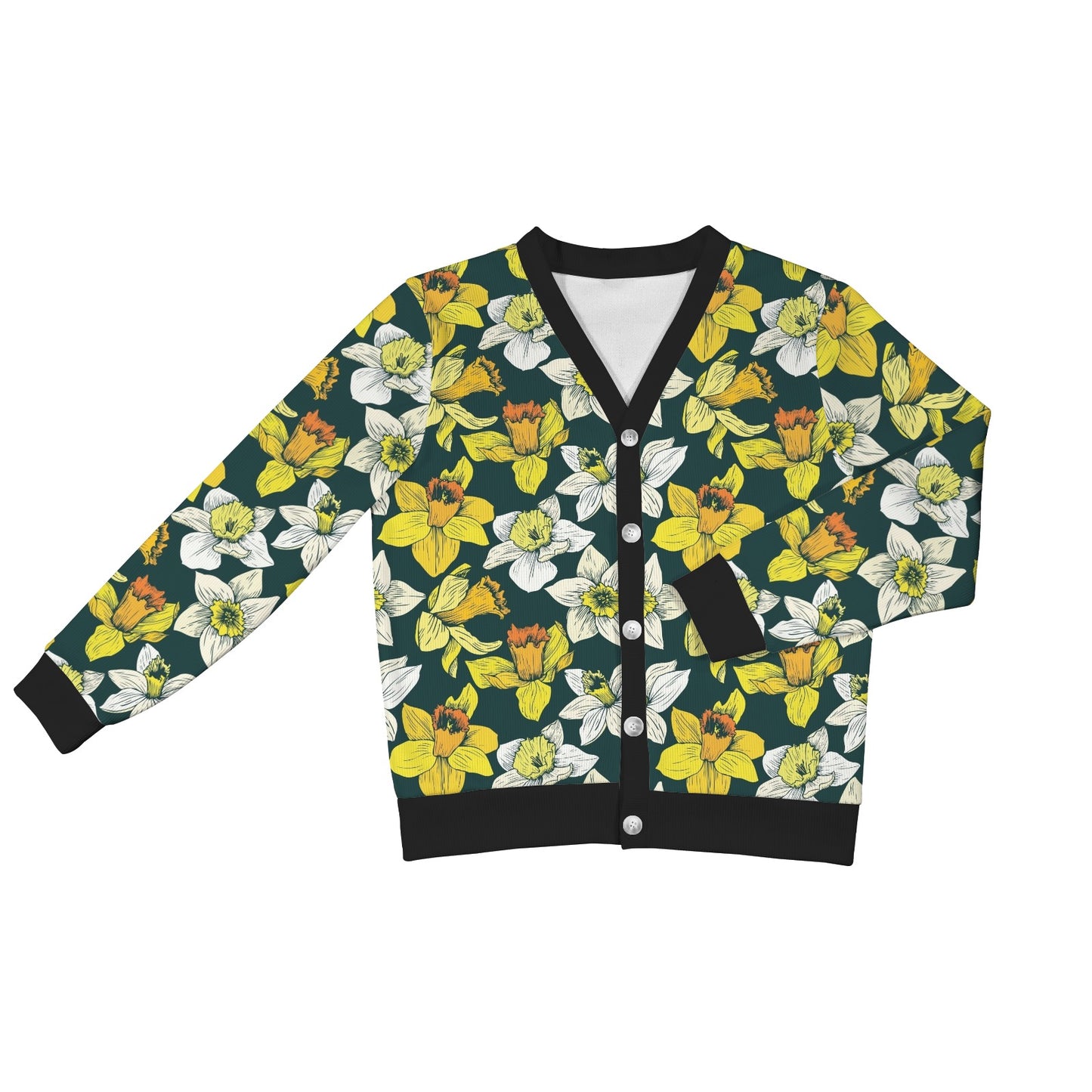 Daffodils Pattern Print Design DF02 Women's Cardigan