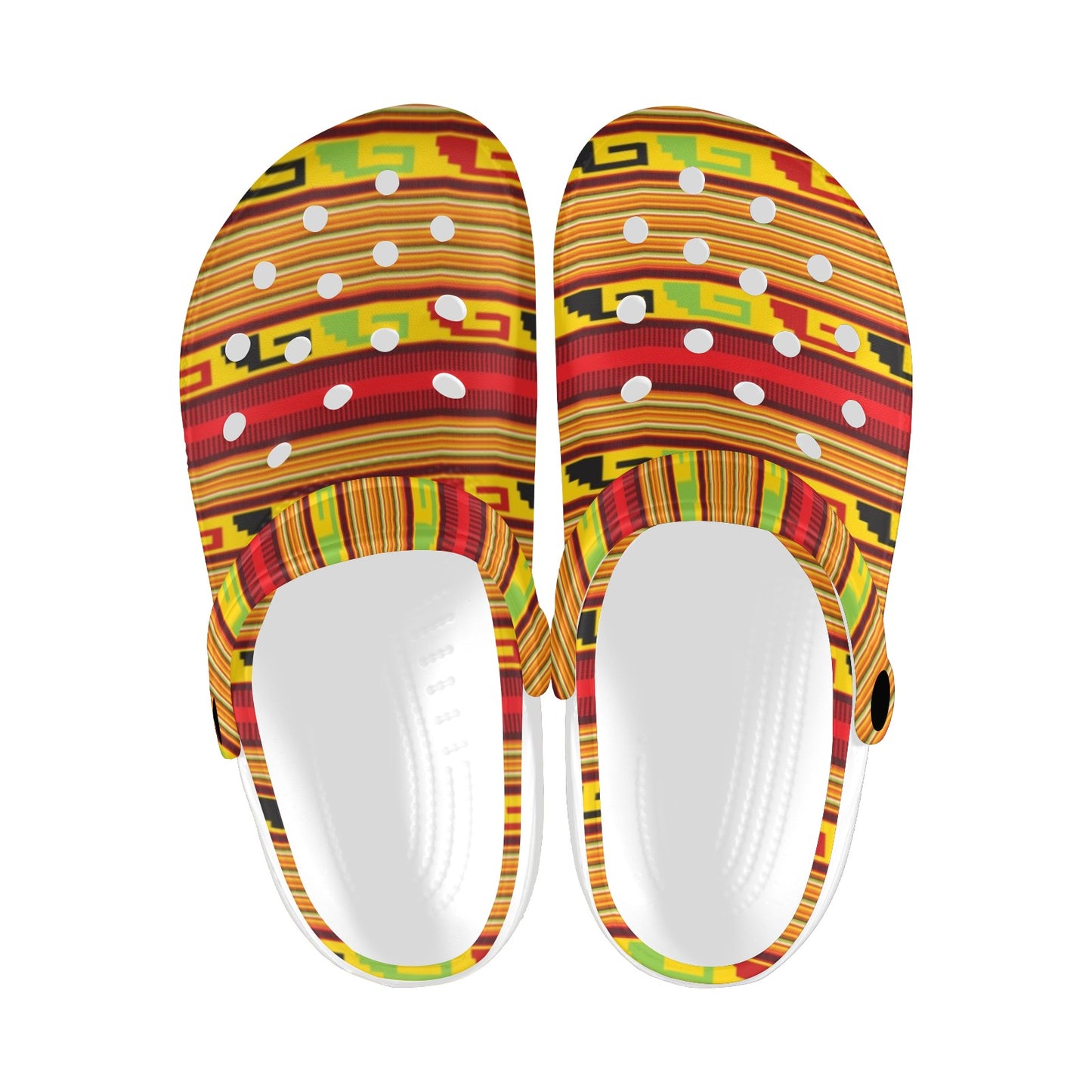 Mexican Blanket Ornament Print Pattern Unisex Clogs Shoes