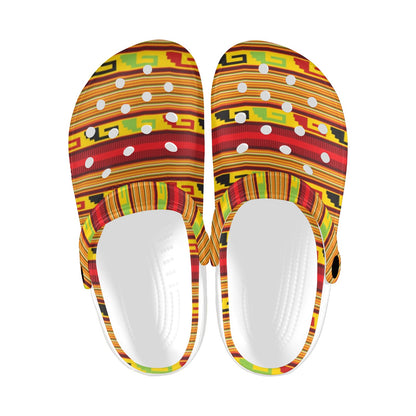 Mexican Blanket Ornament Print Pattern Unisex Clogs Shoes