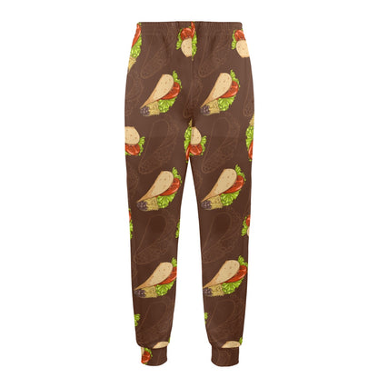 Taco Pattern Print Design TC08 Men's Casual Track Pants