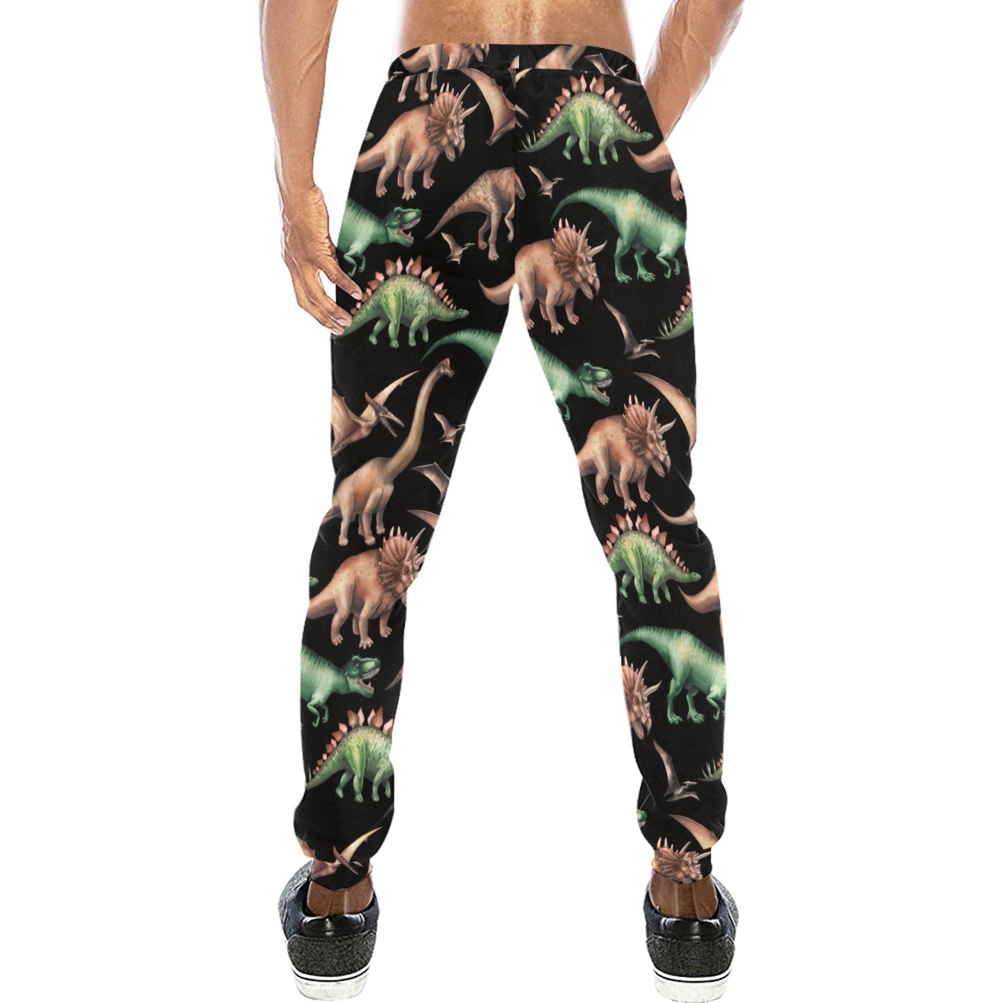 Dinosaur Print Pattern Men's Sweatpants