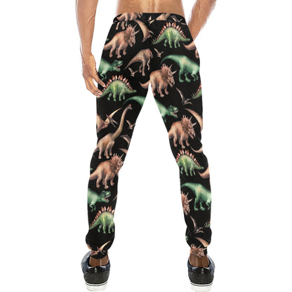 Dinosaur Print Pattern Men's Sweatpants