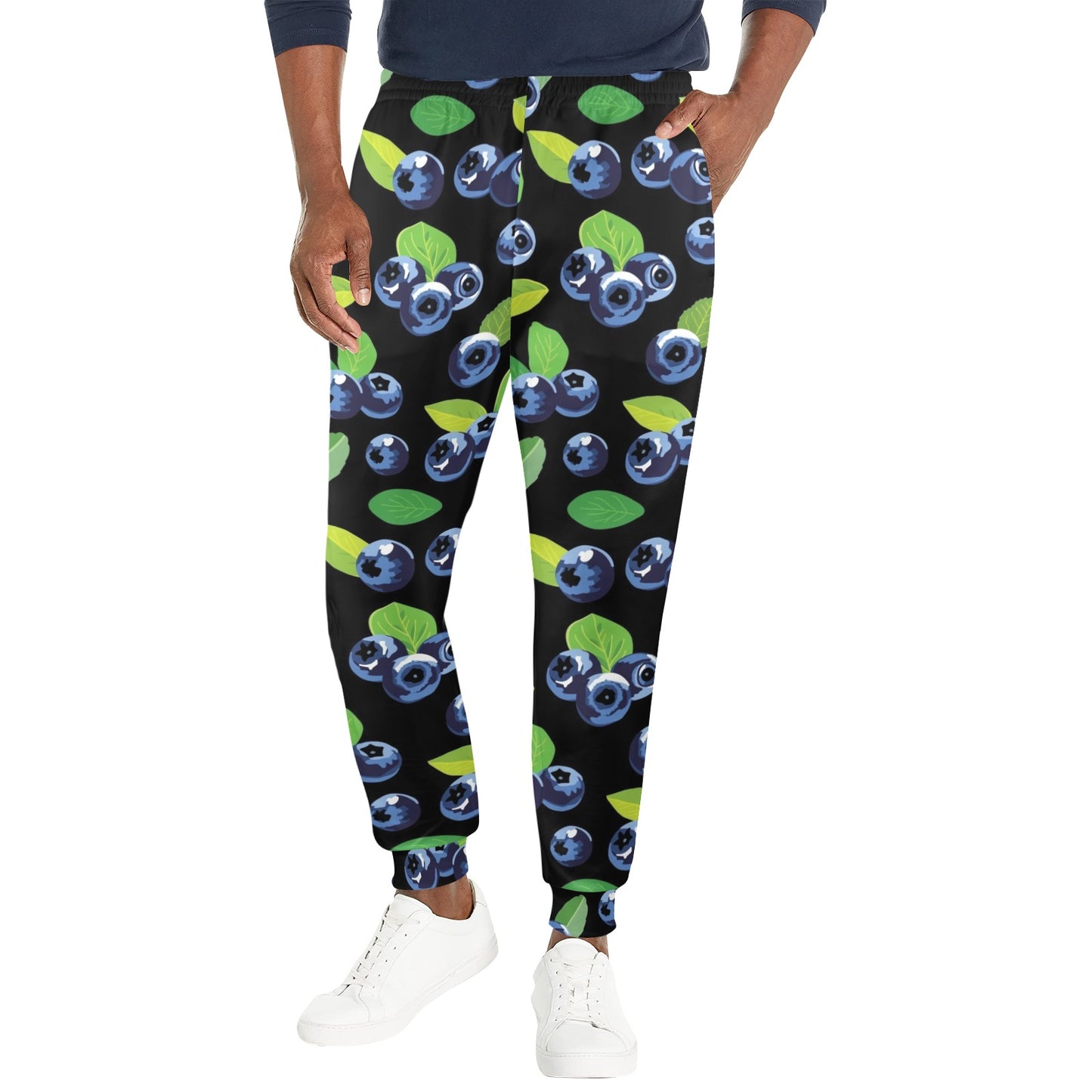 Blueberry Pattern Print Design BB03 Men's Casual Track Pants