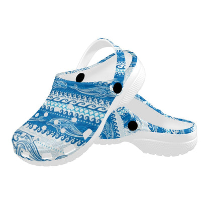 Dolphin Tribal Print Pattern Unisex Clogs Shoes