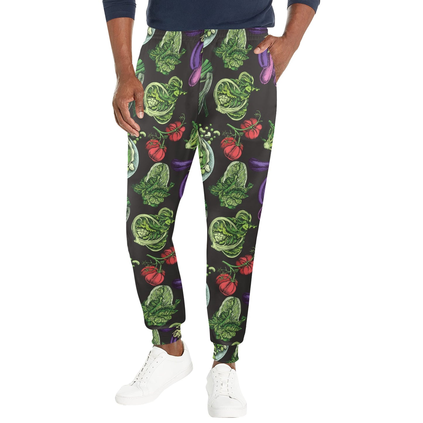 Lettuce Pattern Print Design 01 Men's Casual Track Pants