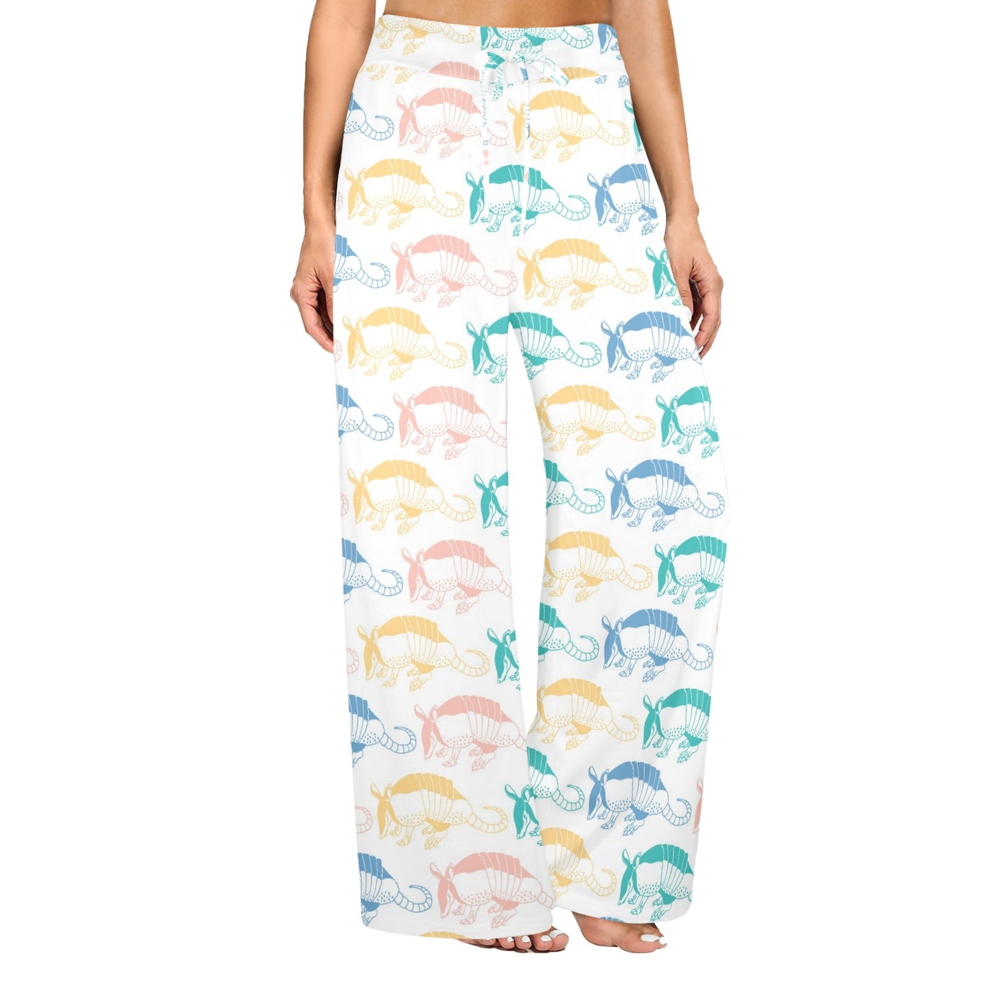 Armadillo Pattern Print Design 05 Women's Wide Leg Lounge Pants