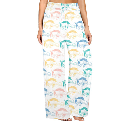 Armadillo Pattern Print Design 05 Women's Wide Leg Lounge Pants