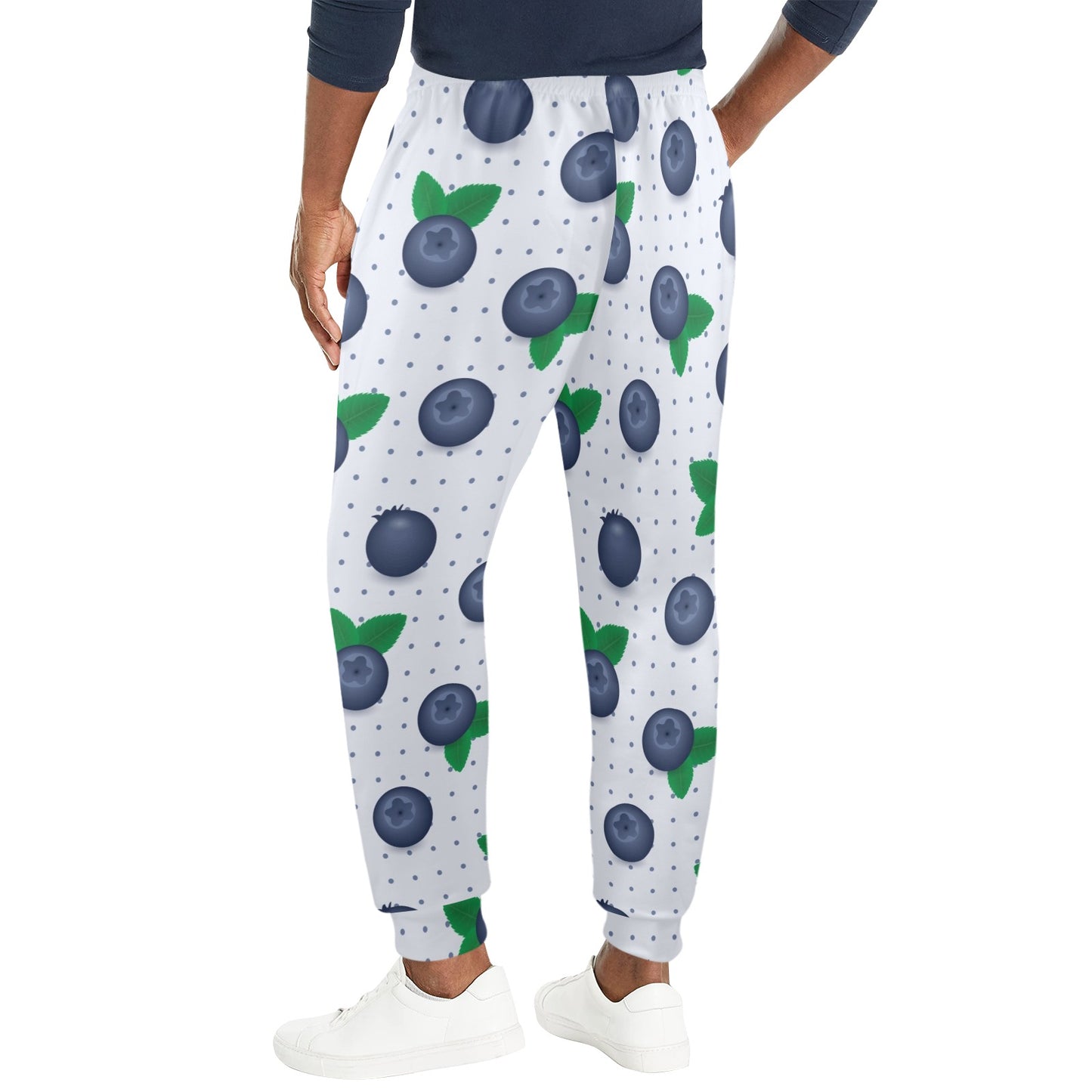 Blueberry Pattern Print Design BB02 Men's Casual Track Pants