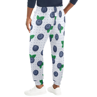 Blueberry Pattern Print Design BB02 Men's Casual Track Pants