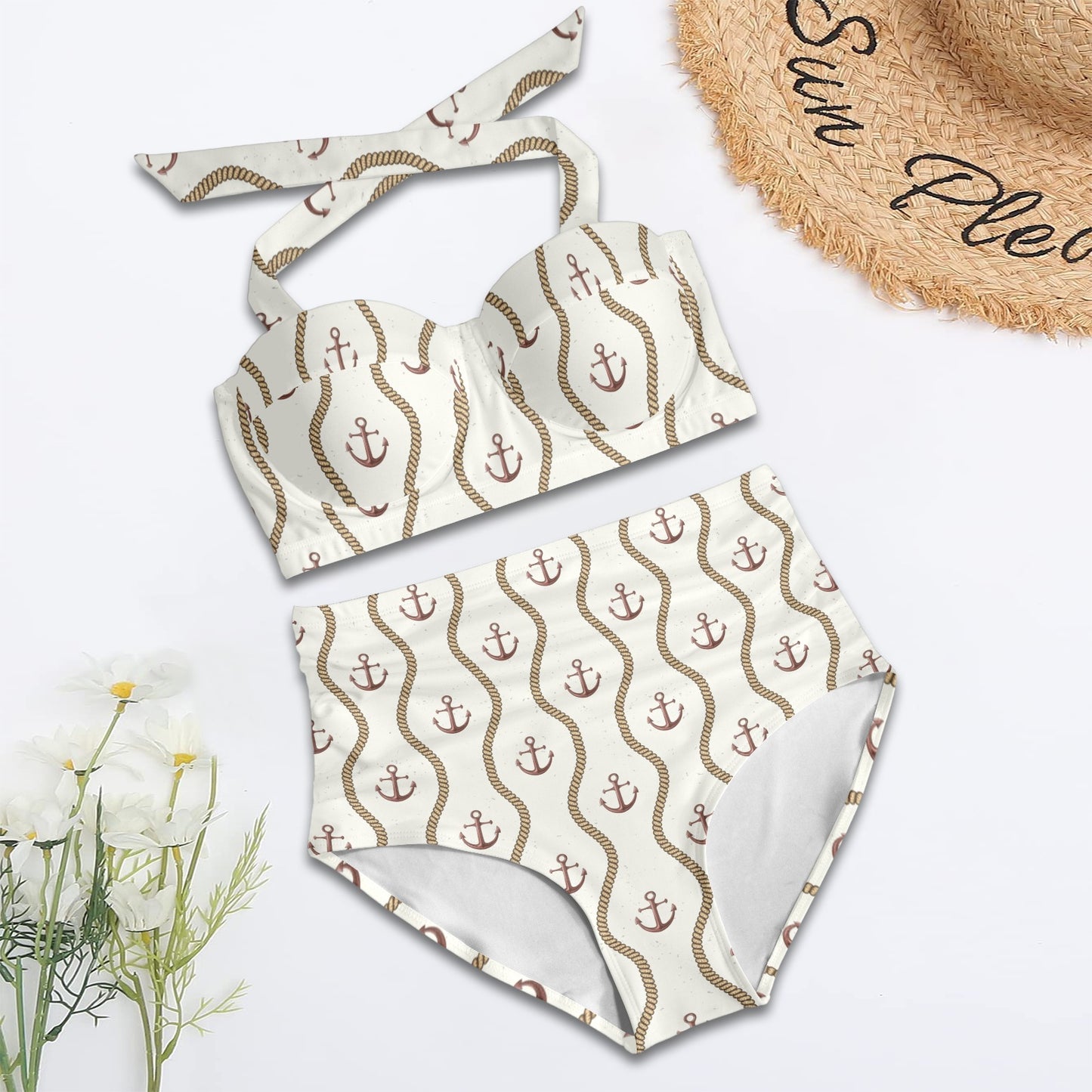 Anchor Classic Halter Neck Bikini Swimsuit