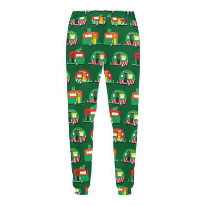 Camper Camping Christmas Themed Print Men's Sweatpants