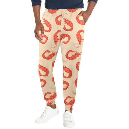 Prawn Pattern Print Design 02 Men's Casual Track Pants