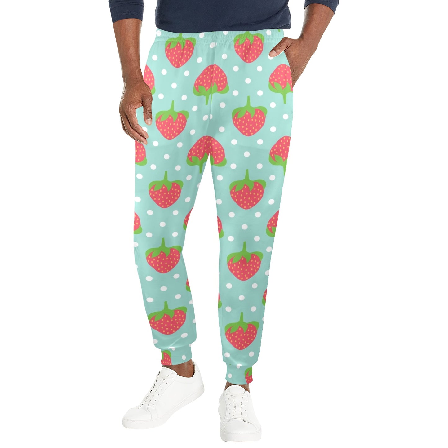 Strawberry Pattern Print Design SB06 Men's Casual Track Pants