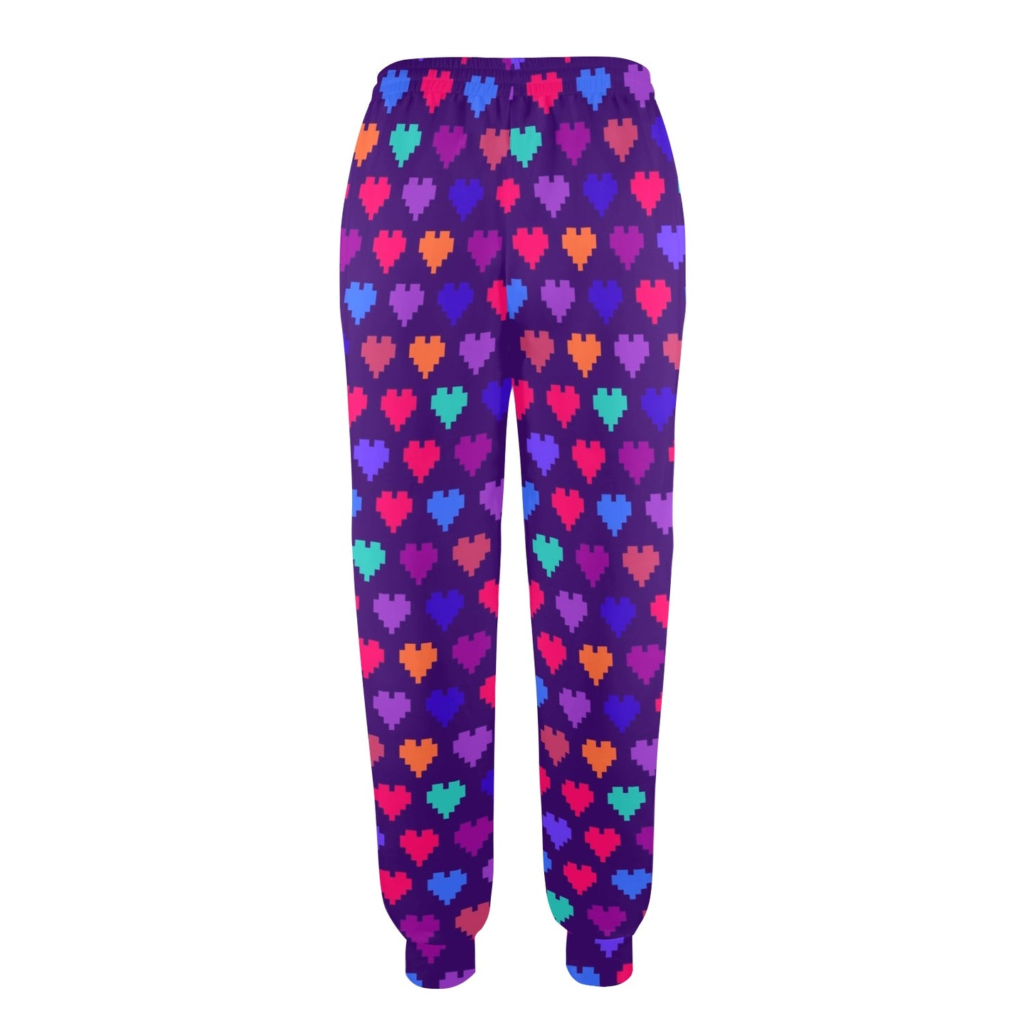 Heart Pixel Pattern Print Design HE03 Women's Casual Track Pants