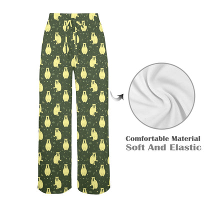 Capybara Pattern Print Design 03 Women's Wide Leg Lounge Pants