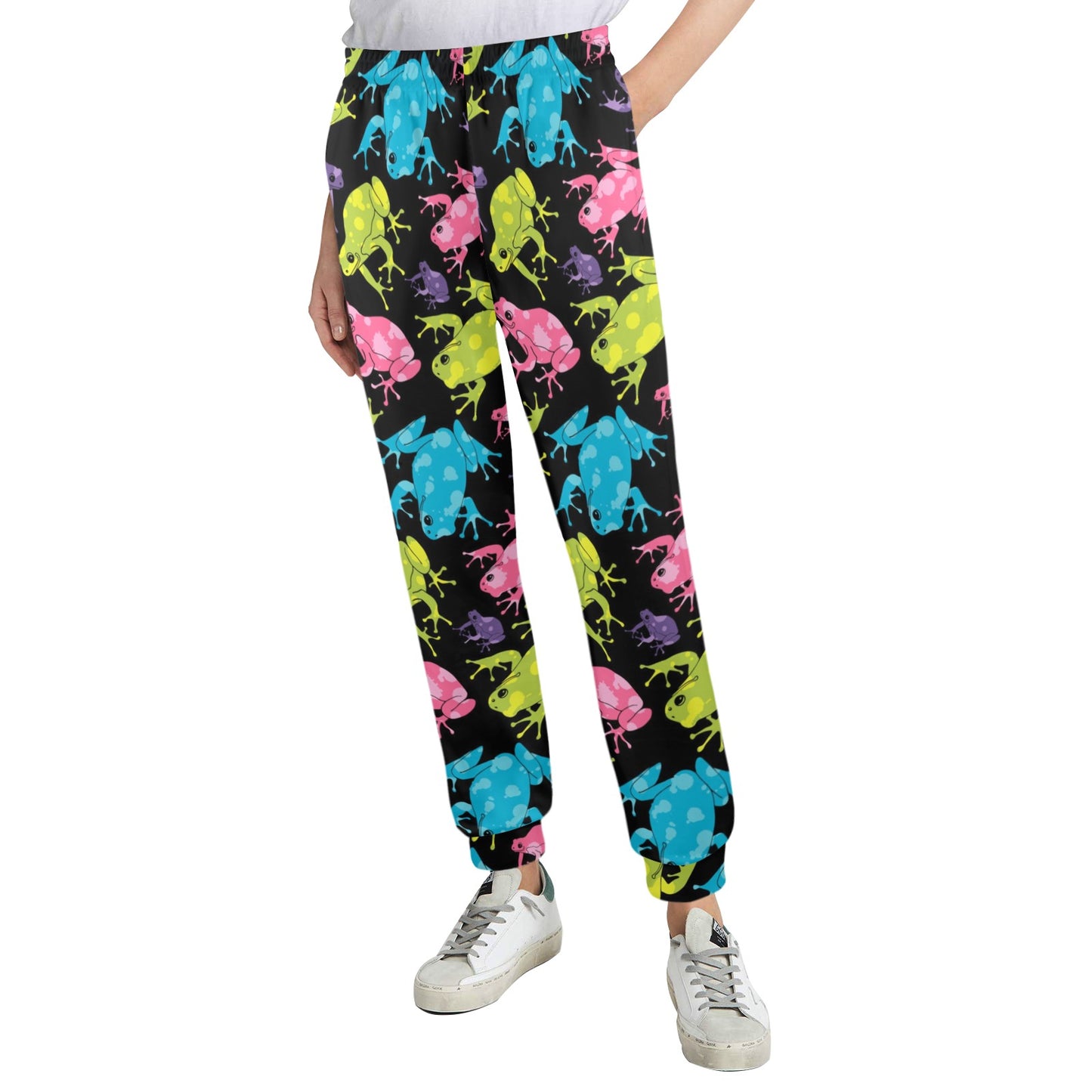 frog Design Print Pattern JJ0233 Women's Casual Track Pants