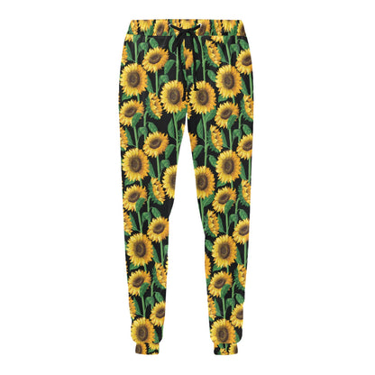 Sunflower Realistic Print Pattern Men's Sweatpants