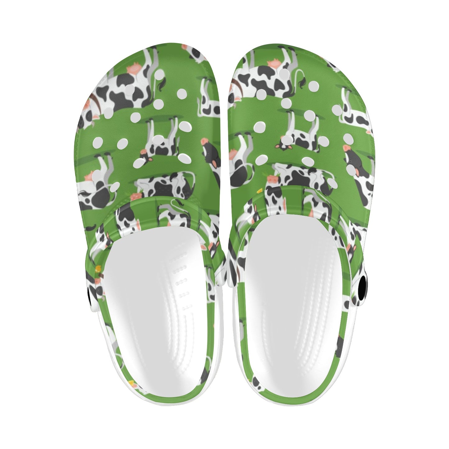 Cow Happy Print Pattern Unisex Clogs Shoes