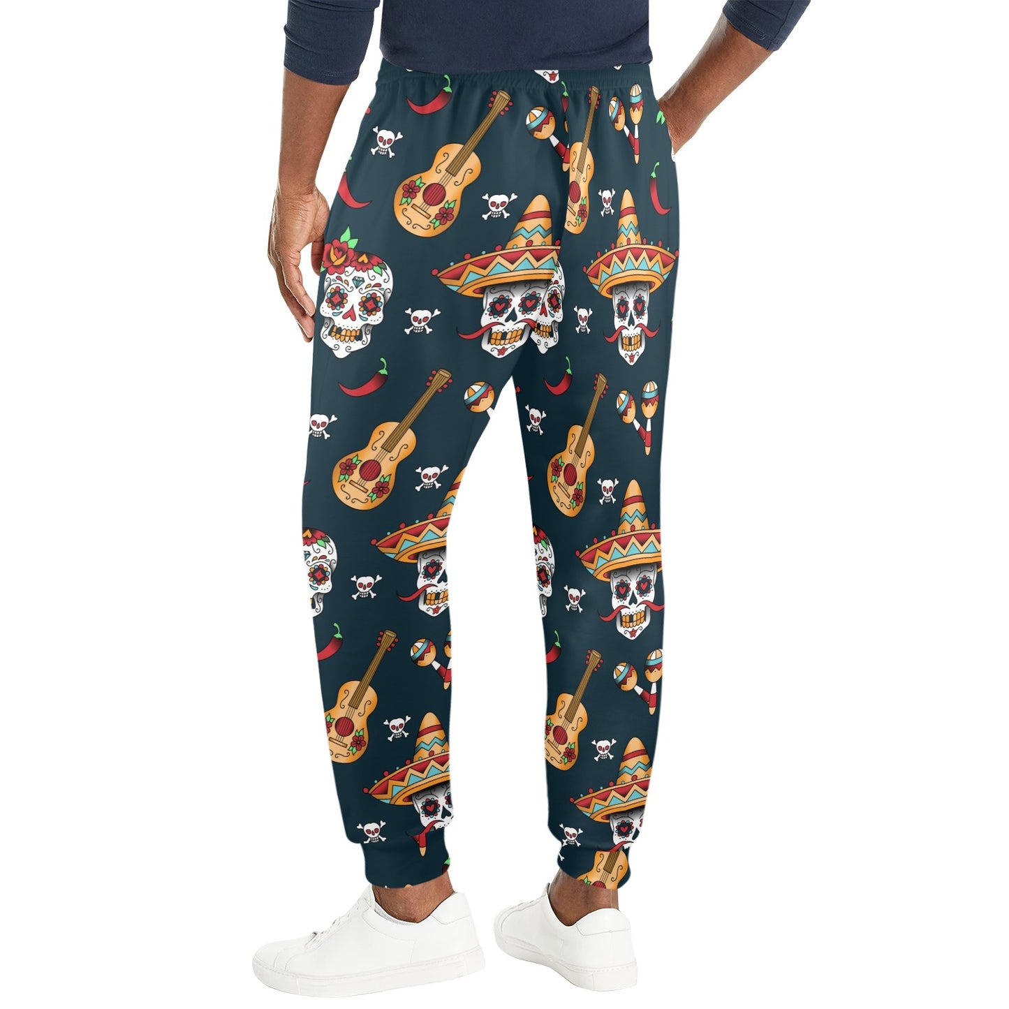 sugar skull Mexican Men's Casual Track Pants