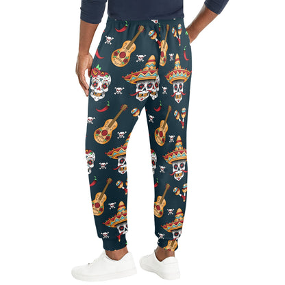 sugar skull Mexican Men's Casual Track Pants