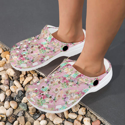 Unicorn Princess with Rose Unisex Clogs Shoes