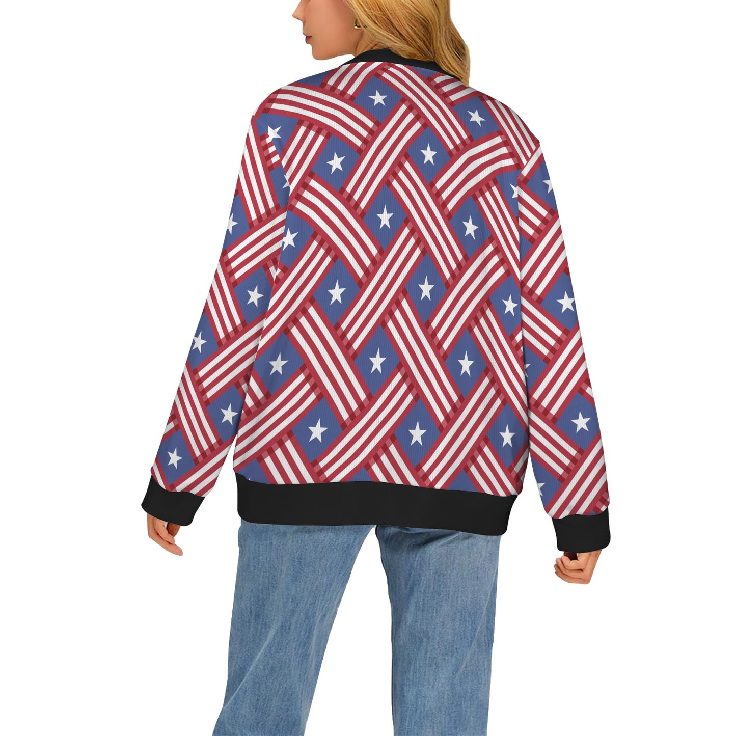American flag Pattern Women's Cardigan