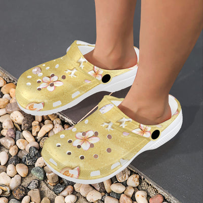 Beach Theme Print Unisex Clogs Shoes